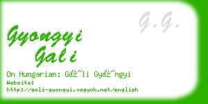 gyongyi gali business card